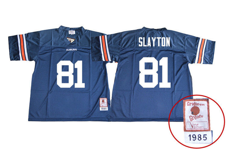 Auburn Tigers Youth Darius Slayton #81 Navy Stitched College 1985 Throwback NCAA Authentic Football Jersey SCX8374VE